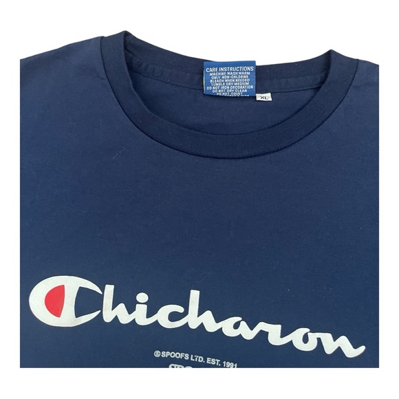 Men’s Navy Filipino Chicharron Tee size: XL ( fits like a large ) * LIKE NEW * - Picture 5 of 7